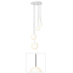 Bola Sphere Option 1 Chandelier - Black / Opal