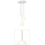 Bola Sphere Option 1 Chandelier - Gunmetal / Opal