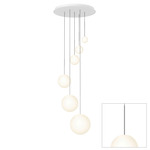 Bola Sphere Option 1 Chandelier - Gunmetal / Opal
