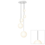 Bola Sphere Option 2 Chandelier - Gunmetal / Opal