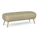 Beretta Leather Bench - Brass / Cappuccino