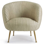 Beretta Chair - Brass / Natural Leather