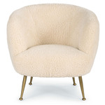 Beretta Chair - Brass / Natural Sheepskin