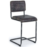 Dylan Stool Set of 2 - Black / Ebony Leather