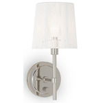 Franklin Wall Sconce - Polished Nickel / White