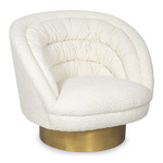 Gigi Chair - Brushed Brass / White