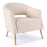 Mimi Chair - Brass / White Linen