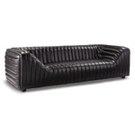Sarasota Leather Sofa - Black