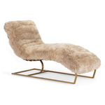 Siesta Chaise Lounge - Brass / Natural