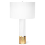 Sissie Crystal Table Lamp - Crystal / White Linen