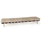 Tufted Gallery Bench - Cappuccino