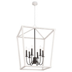 Southern Living Luella Pendant - Blackened Brass / White