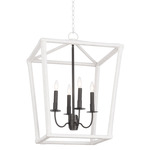 Luella Pendant - Blackened Brass / White