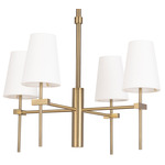 Southern Living Toni Chandelier - Natural Brass / White