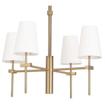 Toni Chandelier - Natural Brass / White