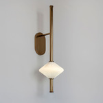 Gem1 Wall Sconce - Fixed Arm - Satin Brass