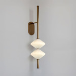 Gem2 Wall Sconce - Fixed Arm - Satin Brass