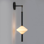 Gem1 Wall Sconce - Round Backplate - Matte Black