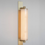 Beacon S4 Wall Sconce - Satin Brass / Clear