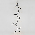 Agnes Cascade Chandelier - Black / Straight Cut Glass