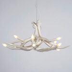 Superordinate Antler Chandelier - White