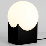 Atlas 01 Table Lamp - Blackened Brass / White