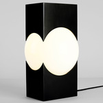 Atlas 02 Table Lamp - Blackened Brass / White