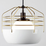 Bluff City Pendant - White / Brass