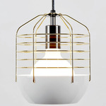 Bluff City Pendant - White / Brass