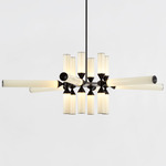 Castle Chandelier - Black / Cream