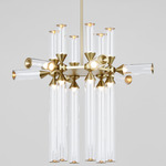 Castle Pendant - Brushed Brass / Clear