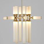 Castle Pendant - Brushed Brass / Cream