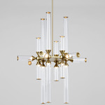 Castle 18-03 Pendant - Brushed Brass / Clear