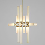 Castle 18-03 Pendant - Brushed Brass / Cream