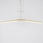 Counterweight Linear Pendant - Brass / Light Ash