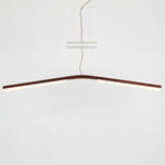 Counterweight Linear Pendant - Brass / Walnut