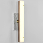 Counterweight Wall Sconce - White Marble / Walnut