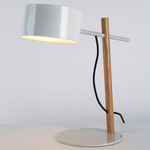 Excel Desk Lamp - Oak / White