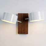 Excel Wall Light - Walnut / White