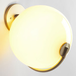 Fiddlehead Wall Sconce - Brushed Brass / Cream