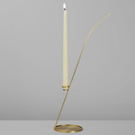 Gambalunga Candle Holder - Brushed Brass