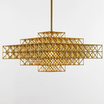 Gridlock Pendant - Brass
