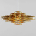Gridlock Pendant - Brass