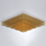 Gridlock Ceiling Light - Brass