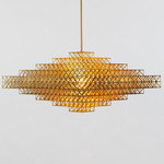Gridlock Pendant - Brass