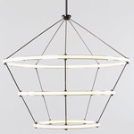 Halo Chandelier - Polished Nickel