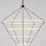 Halo Chandelier - Blackened Steel