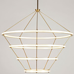 Halo Chandelier - Brushed Brass