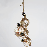 Knotty Bubbles Barnacle Chandelier - Khaki / Clear