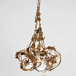 Knotty Bubbles Chandelier - Khaki / Clear